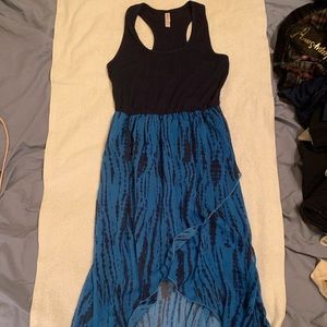 Blue high-low dress